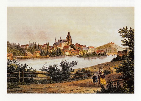 Ansicht Wetzlars von Nordosten, um 1850