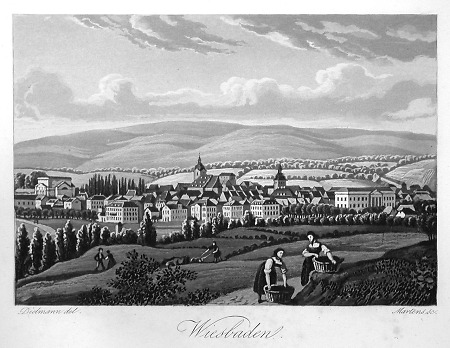 Ansicht von Wiesbaden, um 1830