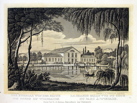 Ansicht des Kursaals von der Parksseite, um 1833