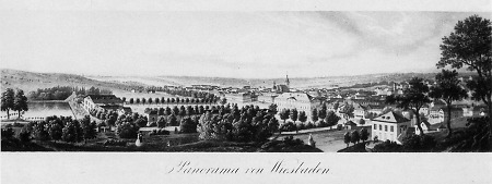 Panorama von Wiesbaden, um 1835