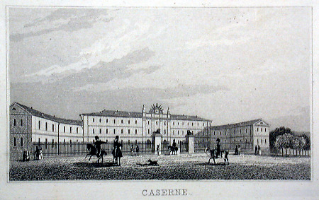 Ansicht der Kaserne, um 1840