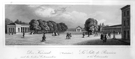 Blick auf Kursaal und seitliche Kolonaden, 1844