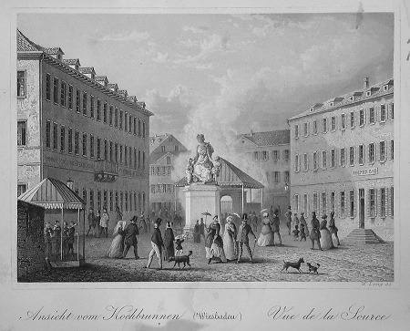 Ansicht des Kochbrunnens, um 1850