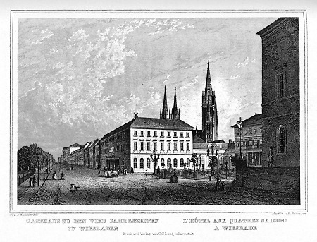 Ansicht des Gasthauses Zu den vier Jahreszeiten, 1862