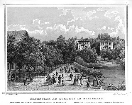 Blick auf die Promenade am Kurhaus, 1862