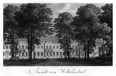 Ansicht der Kuranlage Wilhelmsbad, 1818