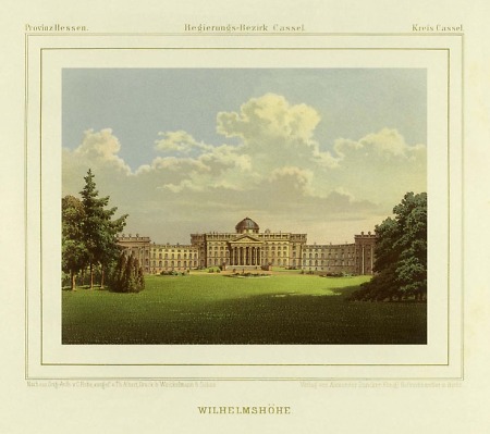 Ansicht von Schloss Wilhelmshöhe, 1857-1883