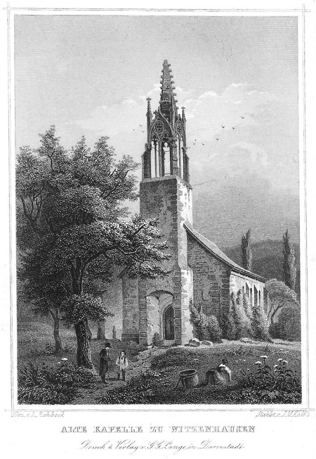 Ansicht der alten Kapelle zu Witzenhausen, 1850