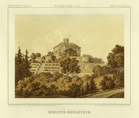 Ansicht von Schloss Berlepsch, 1857-1883