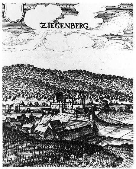 Ziegenberg von Nordost aus gesehen, 1655