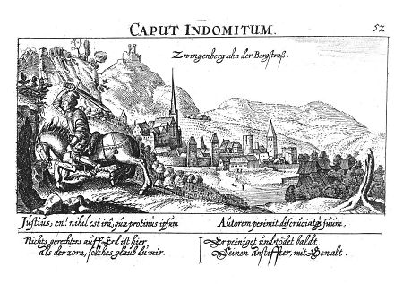 Ansicht von Zwingenberg, 1625