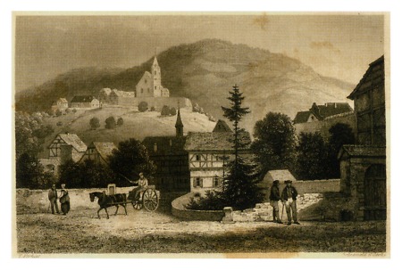 Ansicht Zwingenbergs von Westen, 1840/43