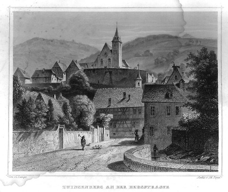 Ansicht von Zwingenberg, 1849