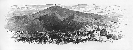 Ansicht von Zwingenberg vor dem Melibokus, 1875