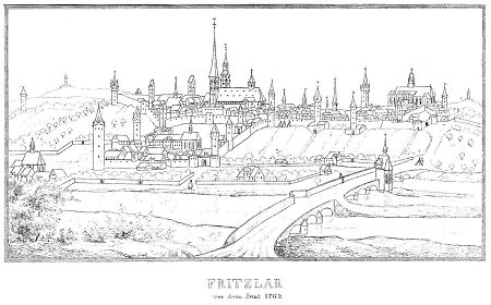 Ansicht Fritzlars 1762, 1762