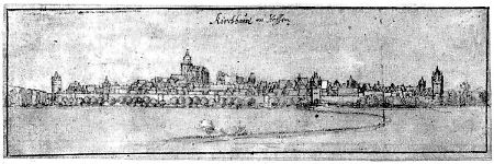 Ansicht von Kirchhain, um 1628