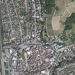 Die Lage von Bensheim, Rodensteiner Hof im Orthofoto