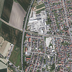Die Lage von Mittelried im Orthofoto