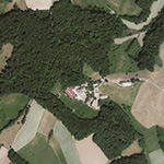 Die Lage von Wolfsgarten im Orthofoto