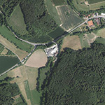 Die Lage von Steinwerk Hottes im Orthofoto