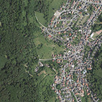 Die Lage von Dunkelbach im Orthofoto