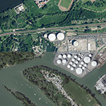 Die Lage von Hafen I im Orthofoto