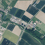 Die Lage von Kläranlage im Orthofoto