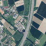 Die Lage von Kläranlage im Orthofoto