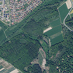 Die Lage von Binzelberg im Orthofoto
