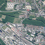 Die Lage von Stockheim im Orthofoto
