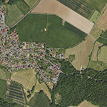 Die Lage von Ziegelhütte im Orthofoto
