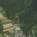 Die Lage von Hüttengesäß im Orthofoto