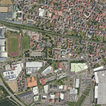 Die Lage von Neuherberge im Orthofoto