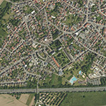 Die Lage von Langenselbold, Schloss im Orthofoto