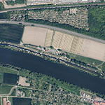 Die Lage von Schleuse Mainkur im Orthofoto