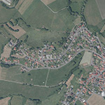 Die Lage von Siedlung im Orthofoto