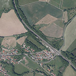 Die Lage von Bahnhof im Orthofoto