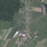 Die Lage von Ziegelhütte im Orthofoto