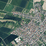 Die Lage von Weilbach, Burg im Orthofoto