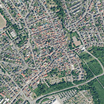 Die Lage von Wallau, Amtshaus im Orthofoto
