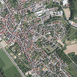 Die Lage von Brensbach im Orthofoto
