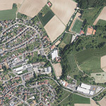 Die Lage von Webers Mühle im Orthofoto