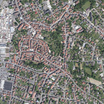 Die Lage von Michelstadt, Stadt im Orthofoto
