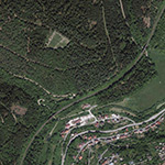 Die Lage von Brückenpeter im Orthofoto