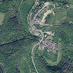 Die Lage von Damm-Mühle im Orthofoto