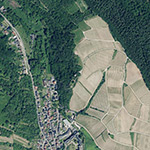 Die Lage von Scharfenstein im Orthofoto