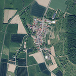 Die Lage von Enzheim im Orthofoto