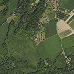 Die Lage von Rinderbügener Hof im Orthofoto