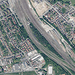 Die Lage von Dienheim im Orthofoto