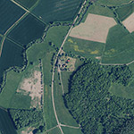 Die Lage von Orbes im Orthofoto